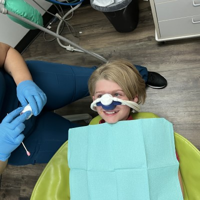 Patient with Nitrous Oxide Gulfport & Pascagoula Patient Receiving Nitrous Oxide